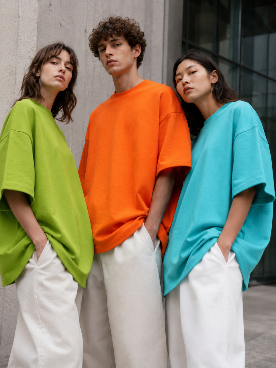 Color blocking for T-shirts and hoodies